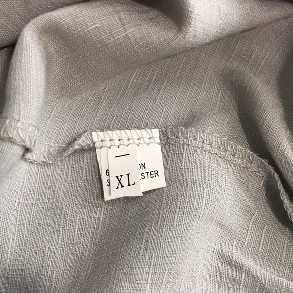 LADIES RUFFLE HEM TAUPE COLORED LIGHT WEIGHT SHORTS - Picture 4 of 5